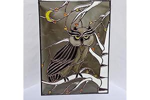 GORGEOUS TIFFANY STAINED GLASS OWL SUN CATCHER | To brighten your home with enchanting ambiance