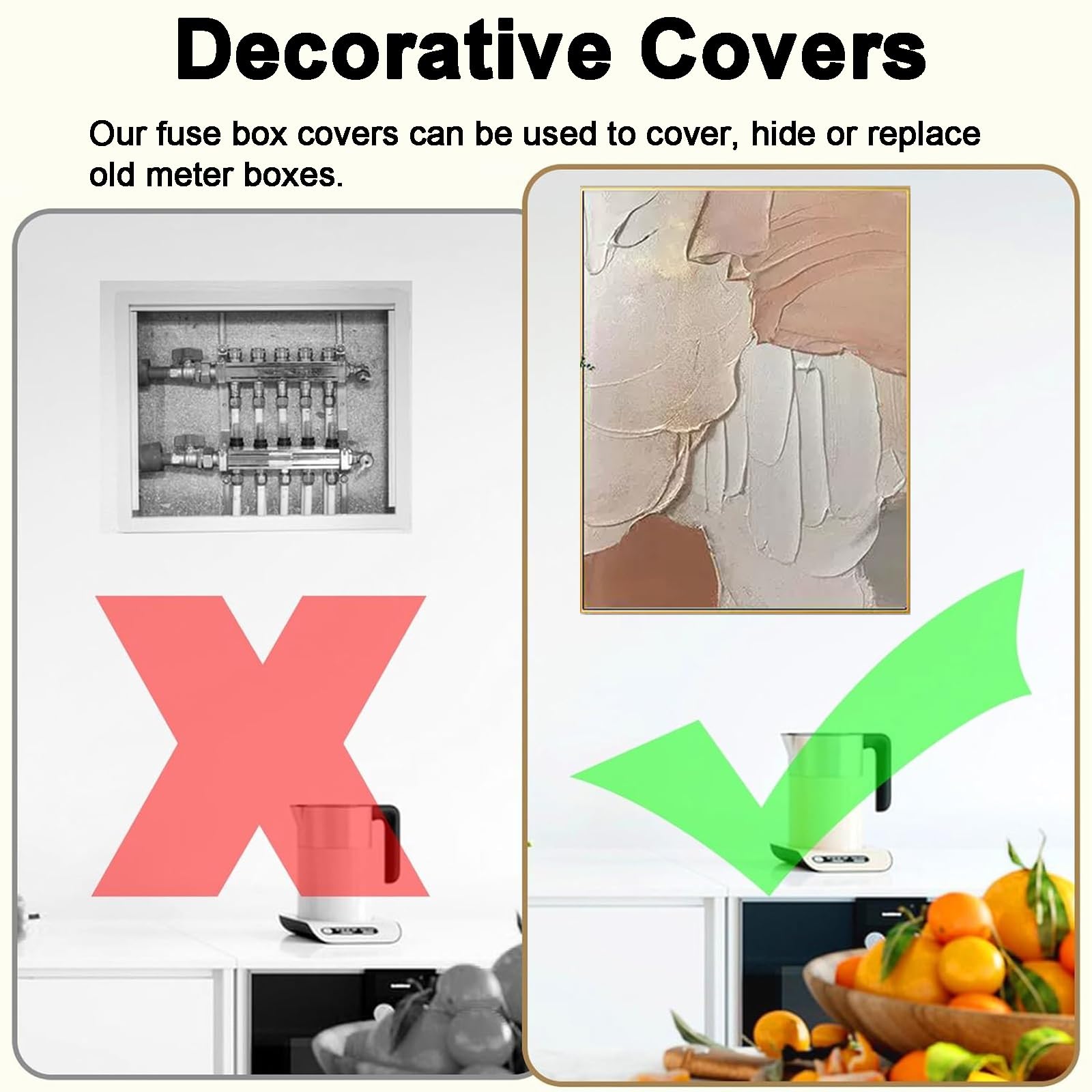 Gold-E Decorative Cover for Electrical Box 50x70cm,Gold-F,45X55CM/17.7x21.6in