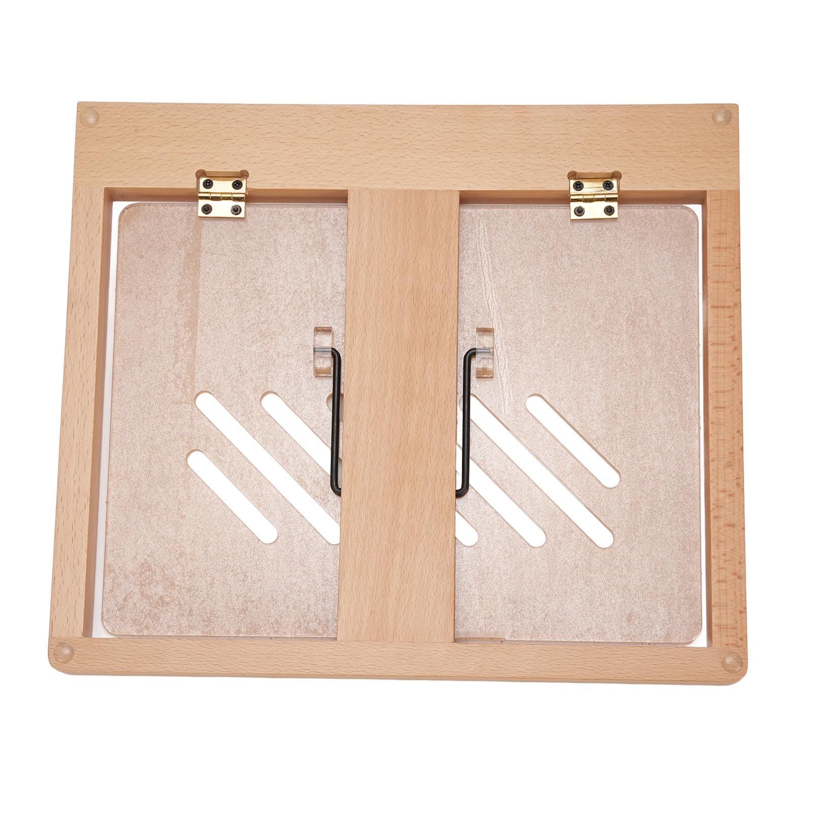 Gedourain Supporto per Tablet Robusto Supporto da Scrivania in Legno per Disegni, Letture, Digitazioni, Impostazioni a 5 Angolazioni per Casa e Ufficio, in Faggio, con Slot per Matita