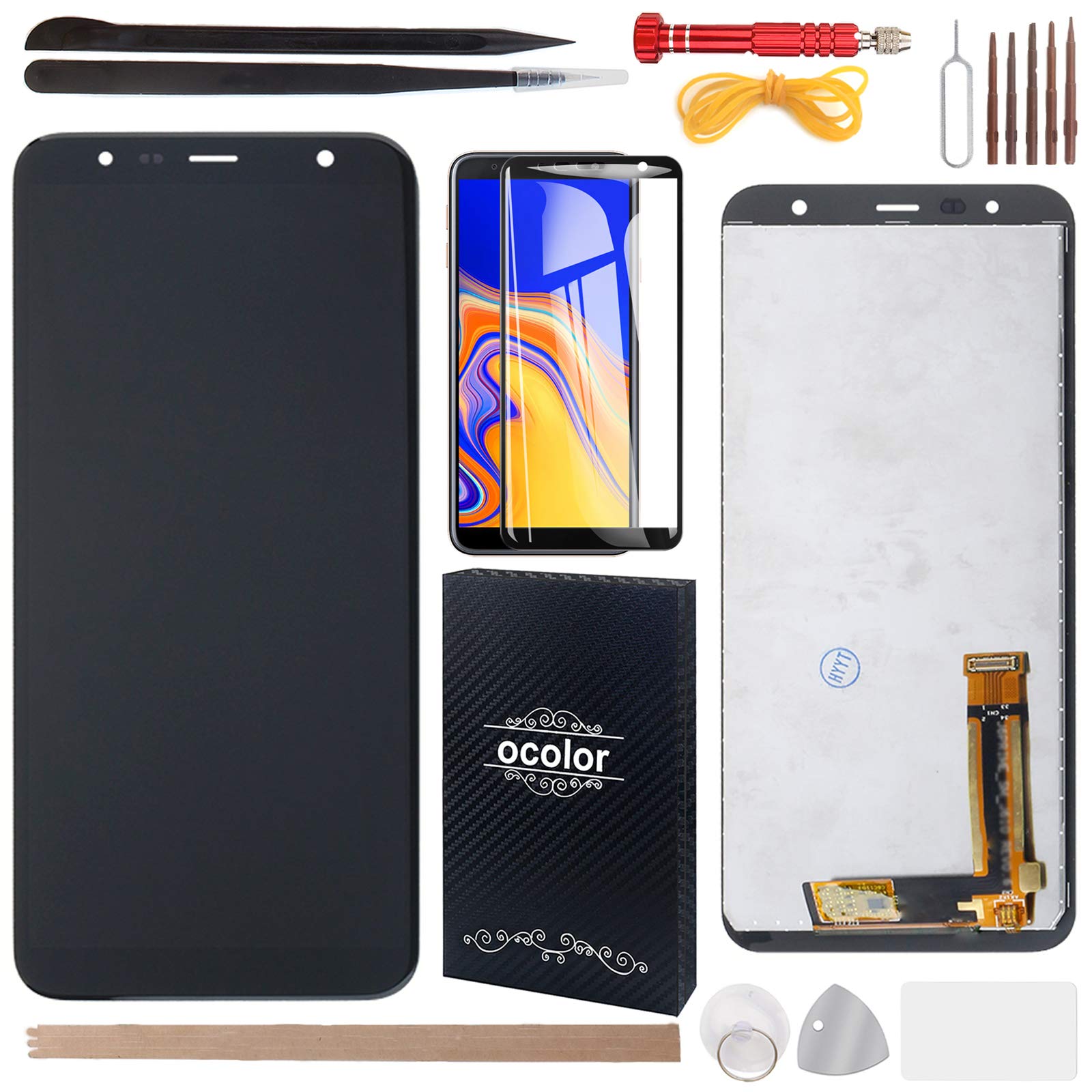 HYYT Replacement for Samsung Galaxy J4 Plus J415 J6 Plus J610 J4 Core J410 2018 5.5" LCD Display Touch Screen Digitizer Assembly with 1 Tempered Film and Tools(Black)