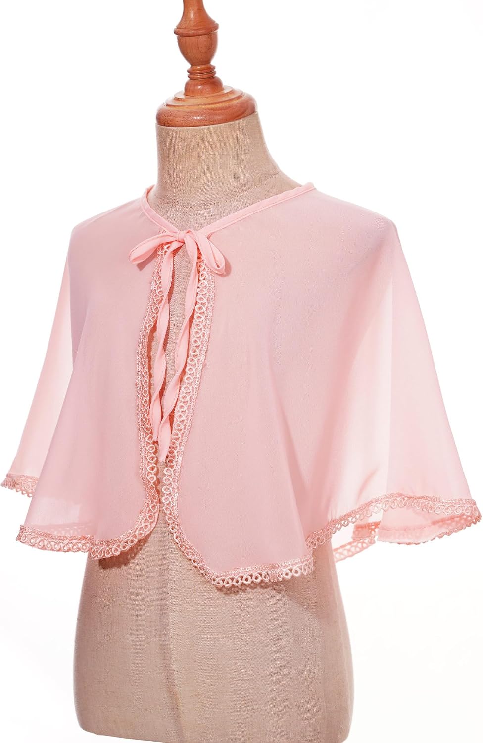 FEESHOW Girls Summer Bolero Shrugs Kids Lace Shorts Sleeve Cardigan Shawl Top Wedding Party Dress Cover Up
