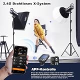 GODOX SK400II-V Flash da Studio Stroboscopico SK400II-V Bowens Mount,400W,Sistema X Wireless 2.4G,5600±200K,Lampada per Modellazione LED con Montaggio Bowens per Studio (SK400II Versione Aggiornata) - 5