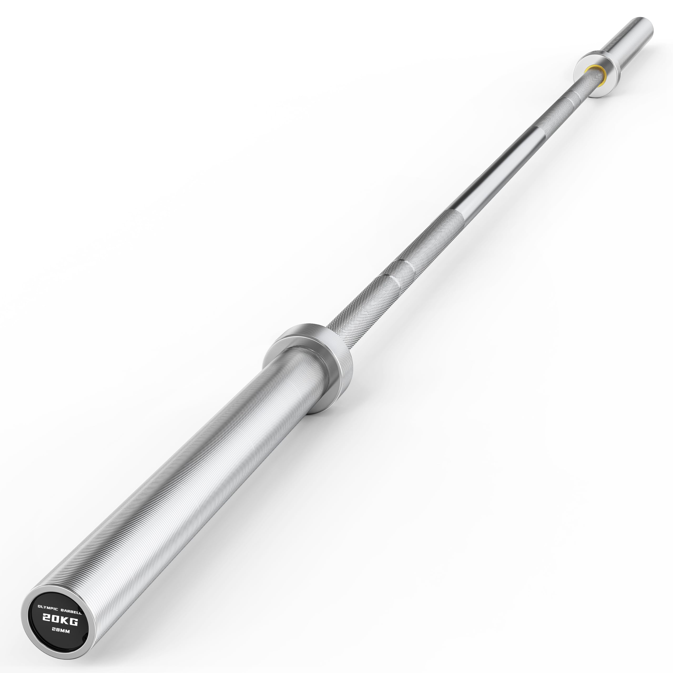 Olympic Barbell, 45lb 2-inch Weight Bar for Bench Press, 7ft Olympic Power Bar, 1000 lb/1500 lb High-Capacity, Hard Chrome, Knurled Grip, Strength Training Deadlift Weightlifting Squat