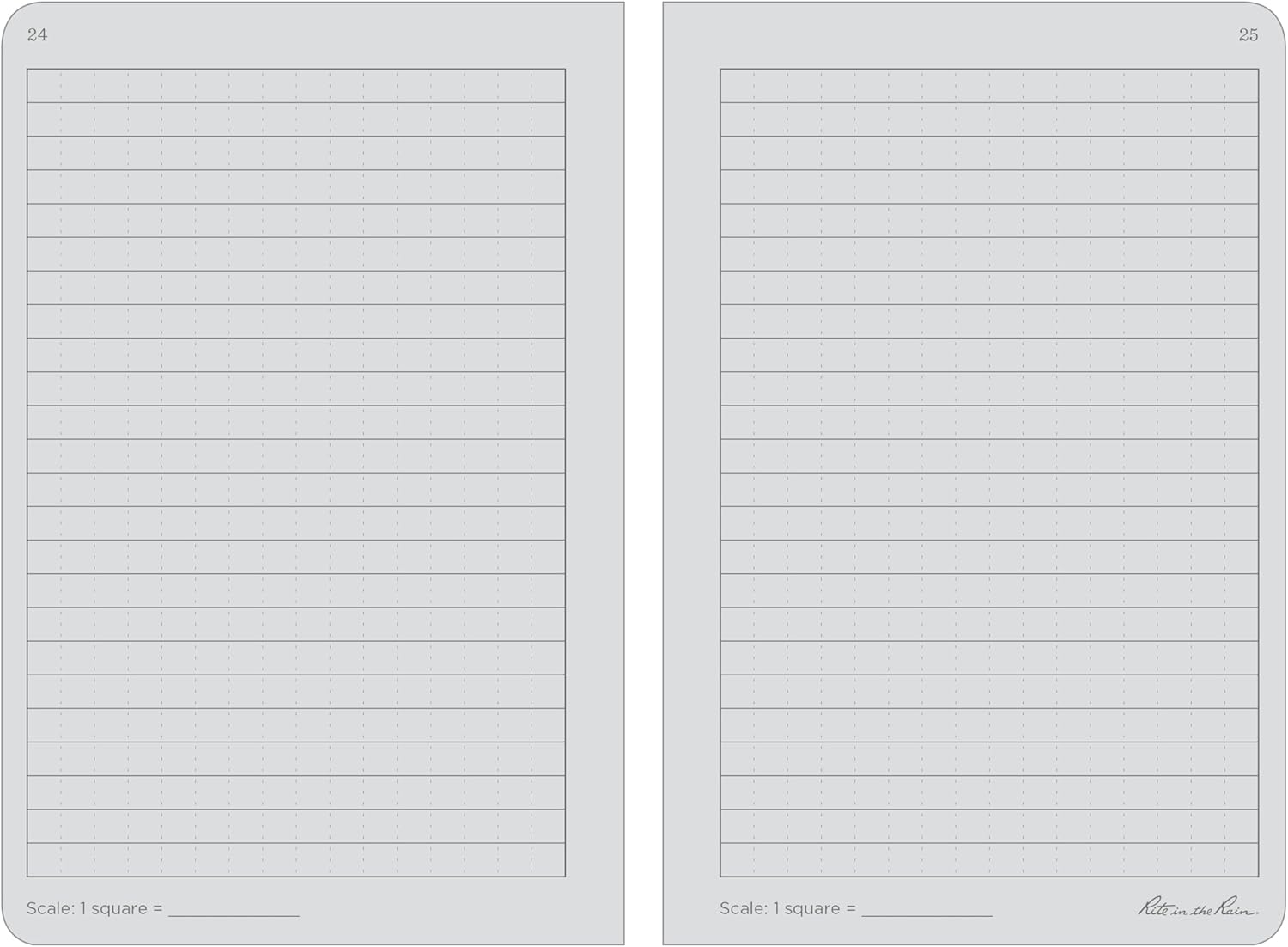 Rite In The Rain Weatherproof Stapled Notebook, 4.625" x 7", Black Cover, Universal Pattern, 3 Pack (No. 771FX) - Image 2