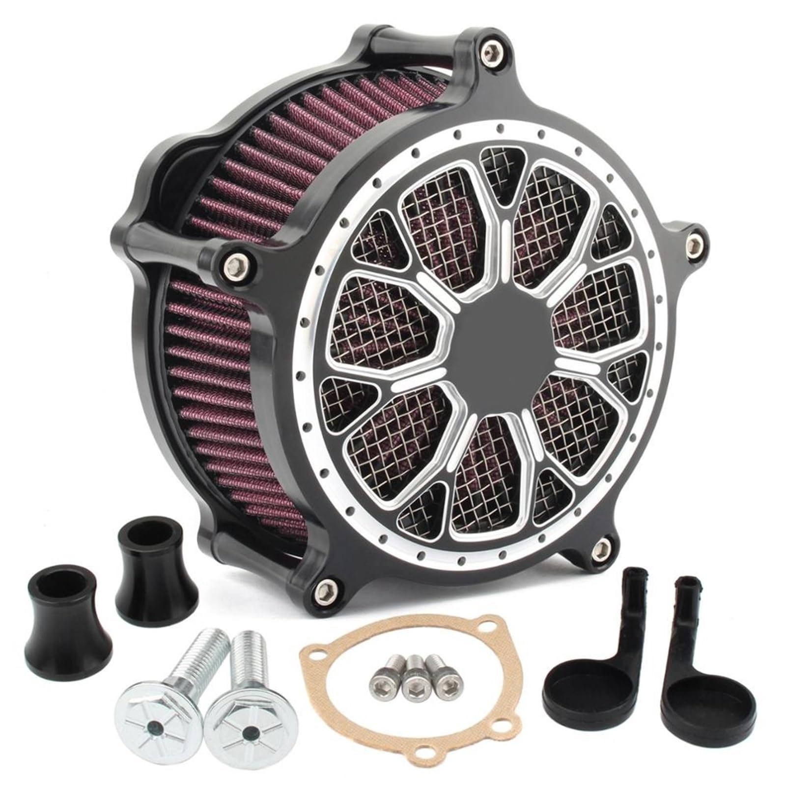 Kompatybilność z Pit Bike crossowym‌ Filtry powietrza Filtr powietrza do motocykla Filtr wlotowy pasuje do Harley Sportster Iron 883 XL 1200 72 48 Forty-Eight 1991-2021(MP09-007-0001CS)