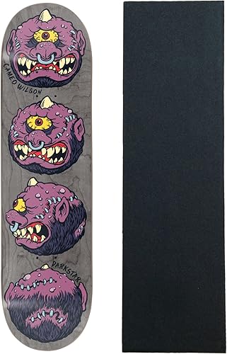 Darkstar Tabla de patineta Cameo Wilson Madballs Headspin 8.25" x 32" con agarre