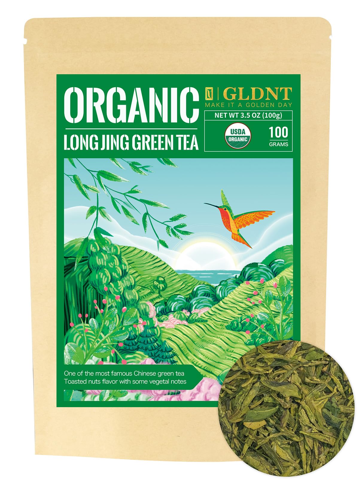 Amazon.com: GLDNT Organic Longjing Green Tea, Chinese Dragon Well