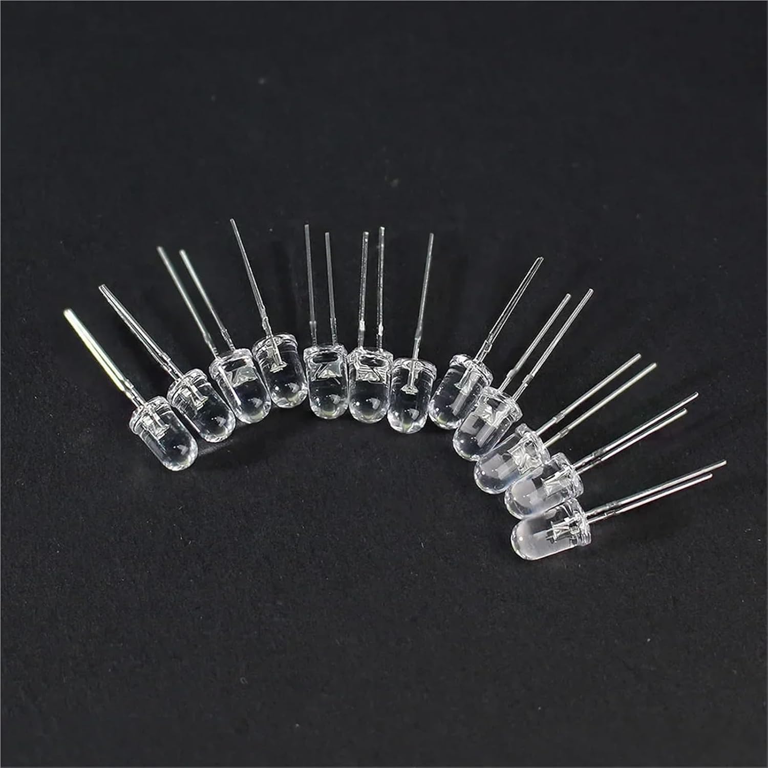 Individual Led Lights 500pcs 5MM Transparent LED Diode Assorted Set F5 Round Light Emitting DIY Kit(Green)