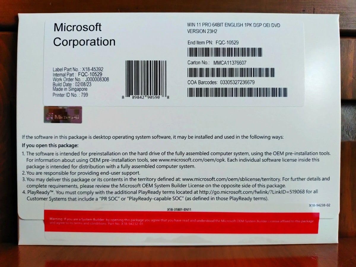 Amazon.co.jp: Windows 11 Pro 64bit DSP版 DVD プロダクトキー