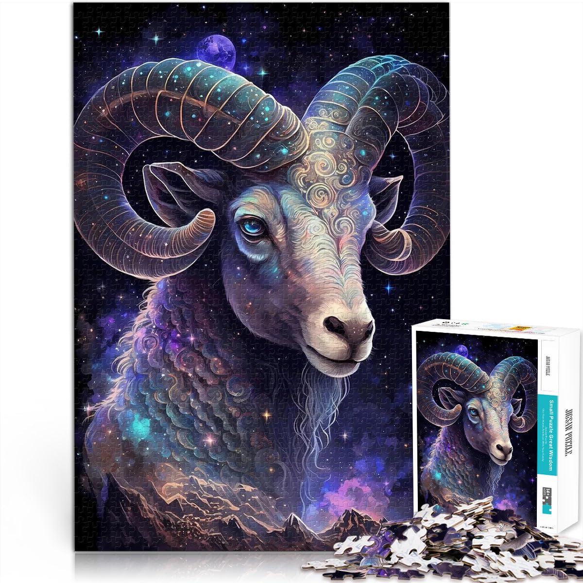 1000 teenager Pieces Jigsaw Puzzle Aries the ram Stressabbau Staycation Zeit totschlagen Gutes Geschenk38x26cm — image 1