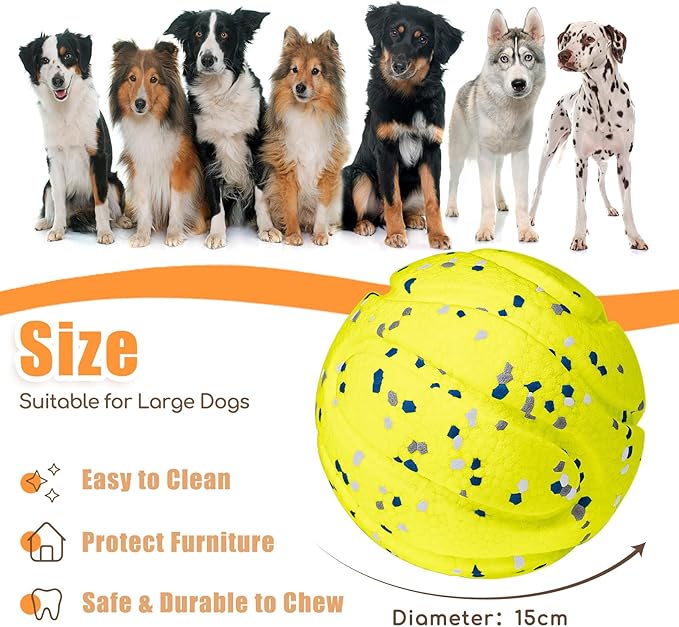 Pelota Sonora Grande para Perros Moonorange Juguete Mordible miniatura 2