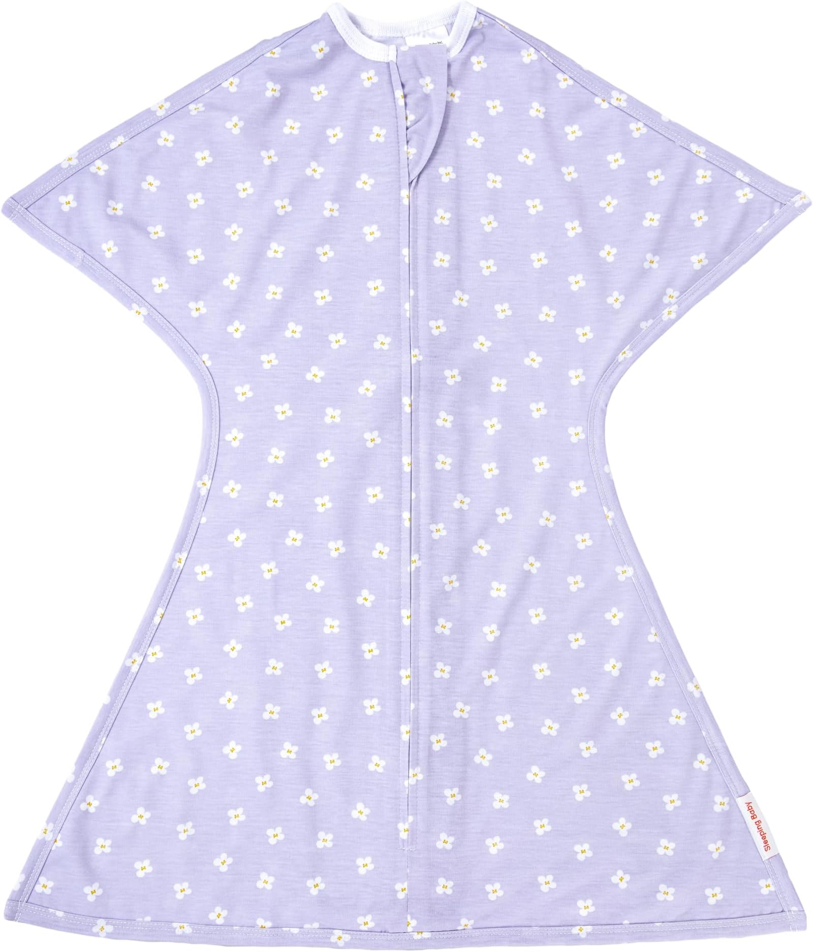 Zipadee-Zip Transition Swaddle - Cozy Baby Swaddle Blanket with Zipper Convenience - Roomy Wearable Blanket for Easy Diaper Changes - Paperwhite Flowers, Small (4-8 Month)