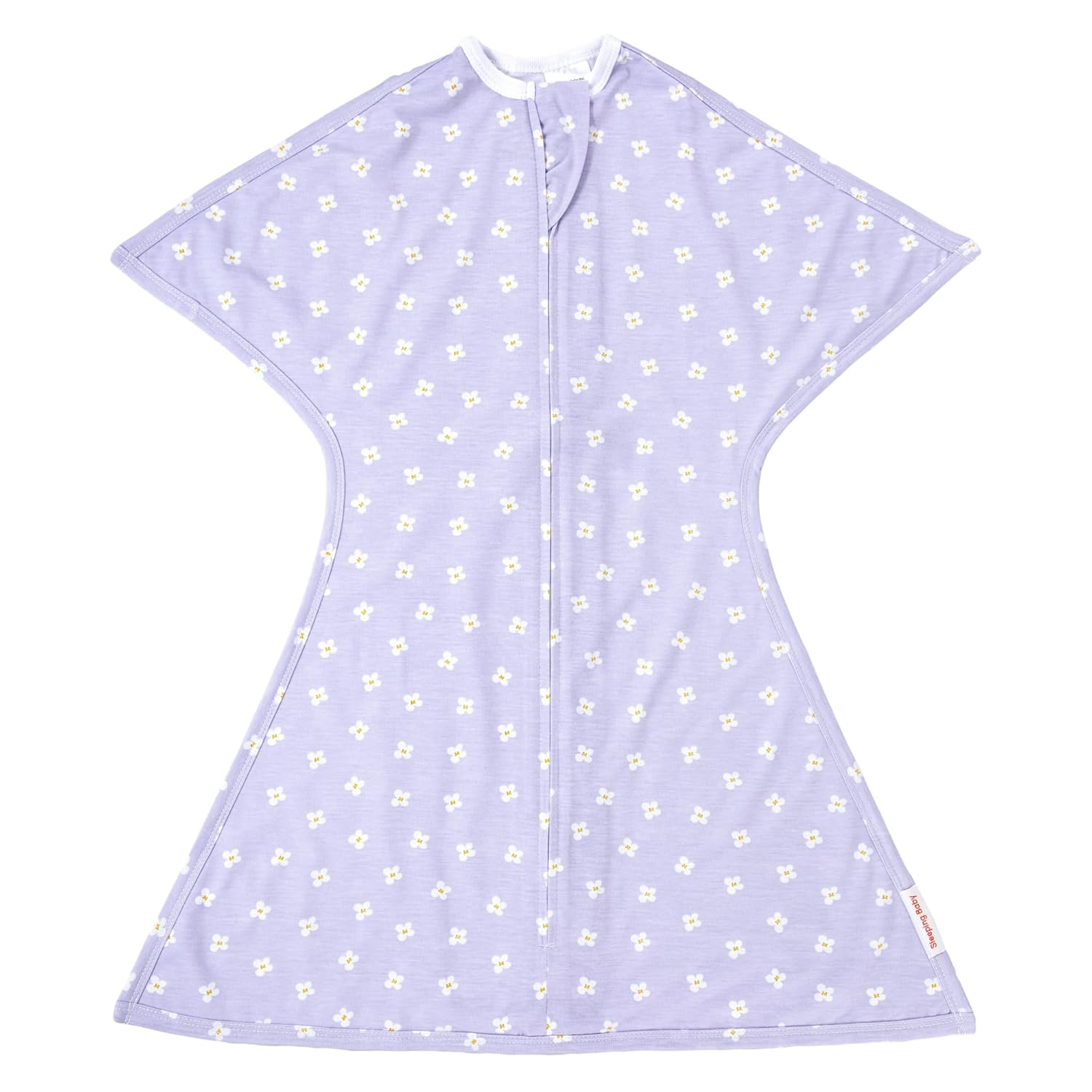 SleepingBaby Zipadee-Zip Transition Swaddle – Cozy Baby Swaddle Blanket with Zipper Convenience – Roomy Wearable Blanket for Easy Diaper Changes – Paperwhite Flowers, Small (4-8 Month)