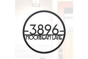 Metal Mid-Century Address Sign: Retro House Numbers with Modern Flair