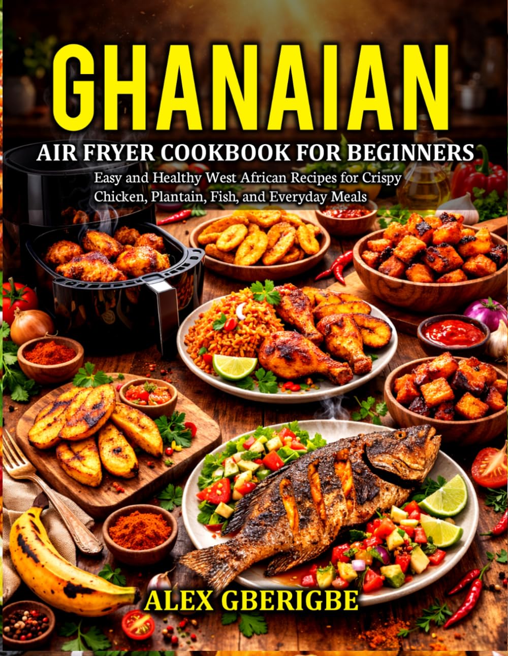 Ghanaian Air Fryer Cookbook for Beginners: Easy and Healthy West African Recipes for Crispy Chicken,Plantain, Fish, and Everyday Meals