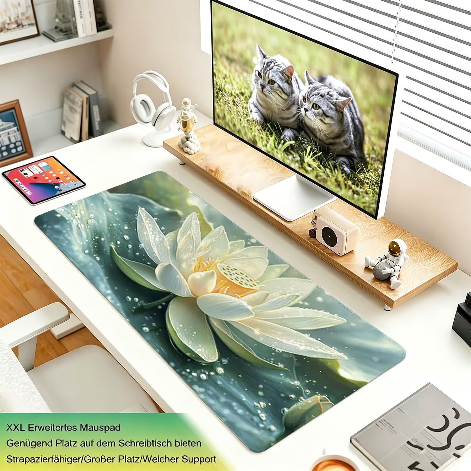 Tappetino Mouse Gaming XXL, Mousepad 1200x600x4mm loto sogno 0x0-207 | Tappetino Scrivania con Base in Gomma Antiscivolo Bordi Cuciti per Computer, PC, Migliora la Precisione e la Velocità