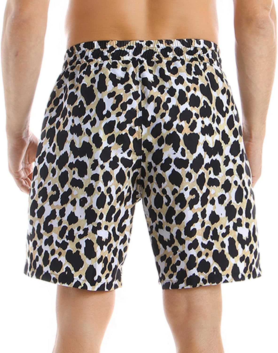 Lu's Chic Men's Swim Trunk Long Shorts Beach Bathing Suit Sport Swimwear No Mesh Lining Loose