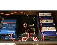 Vista 7 de Cable de batería 6AWG de 12 pulgadas, juego de cables inversores de alimentación de batería con terminales de orejetas de 3/8", calibre 6 x 12