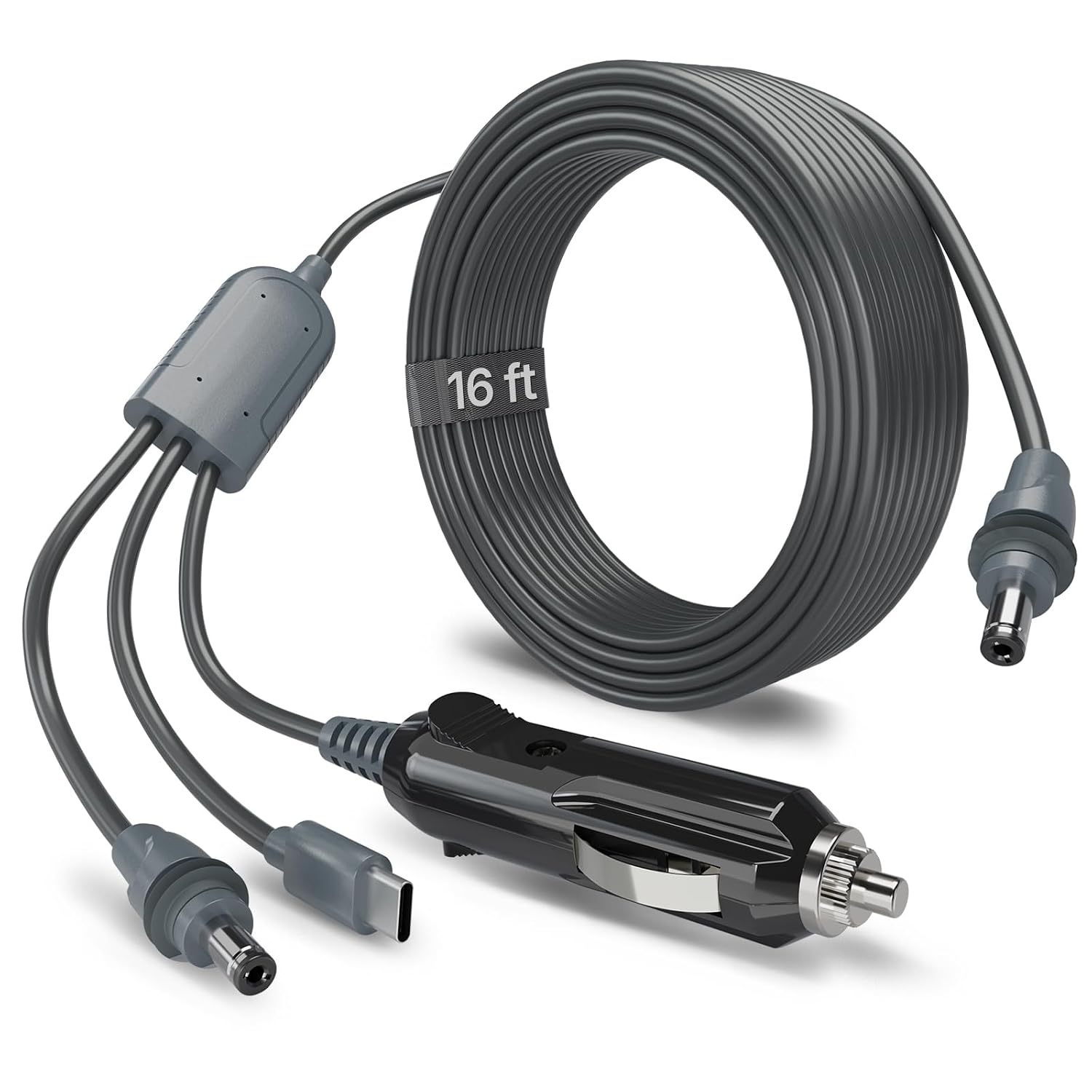 Starlink Mini Cable 16.4FT/5M - Double Waterproof Silicone Ring 20AWG Starlink Mini Car Adapter to DC Power Cord, Ideal Starlink Power Cord Outdoor Accessory