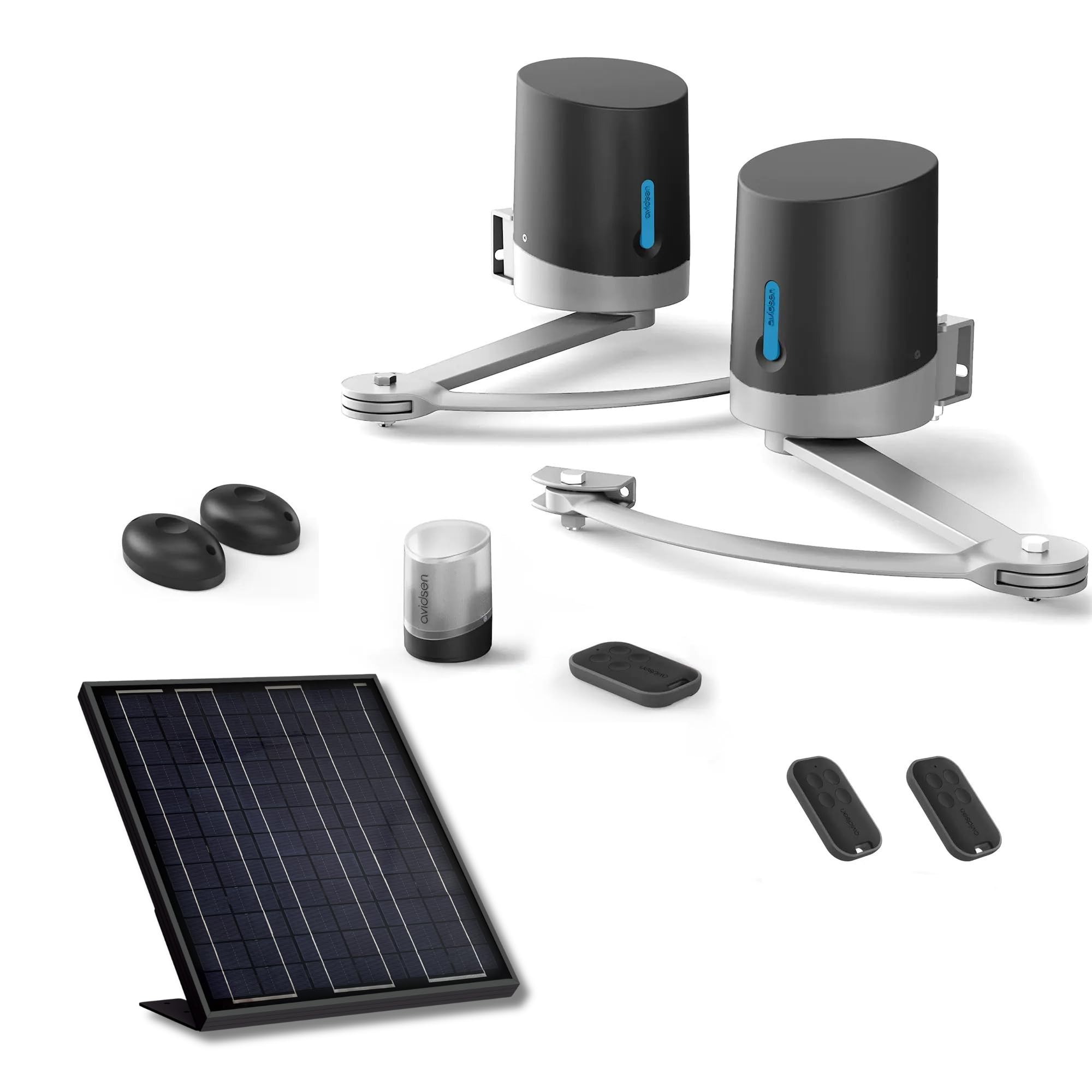 Avidsen - Motorisation pour Portail à battants Avidsen Orane SE + kit Solaire + 2 télécommandes supplémentaires (3 en Tout)