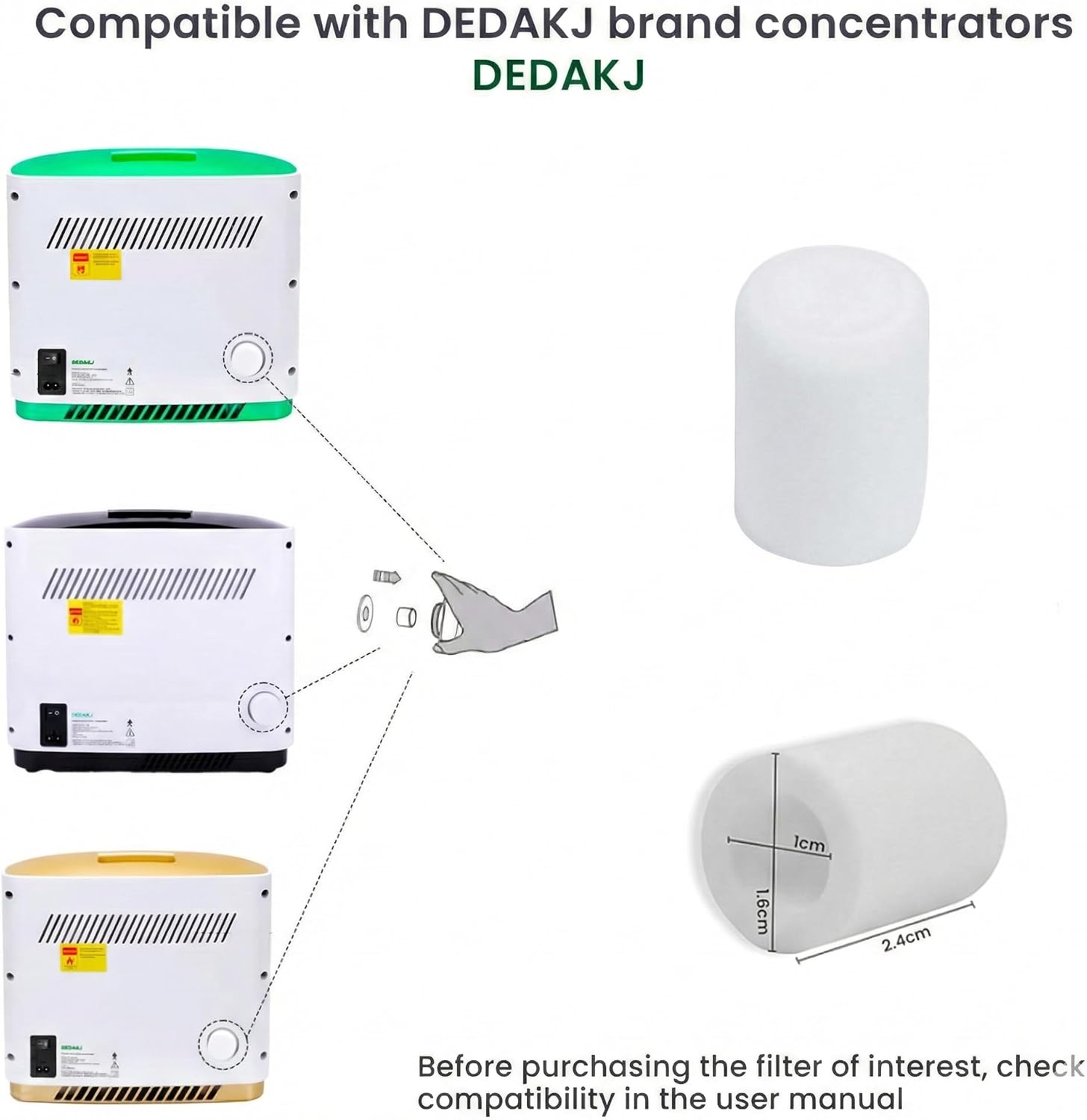 Dedakj Original DE-1A Air Filter Replacement (3)