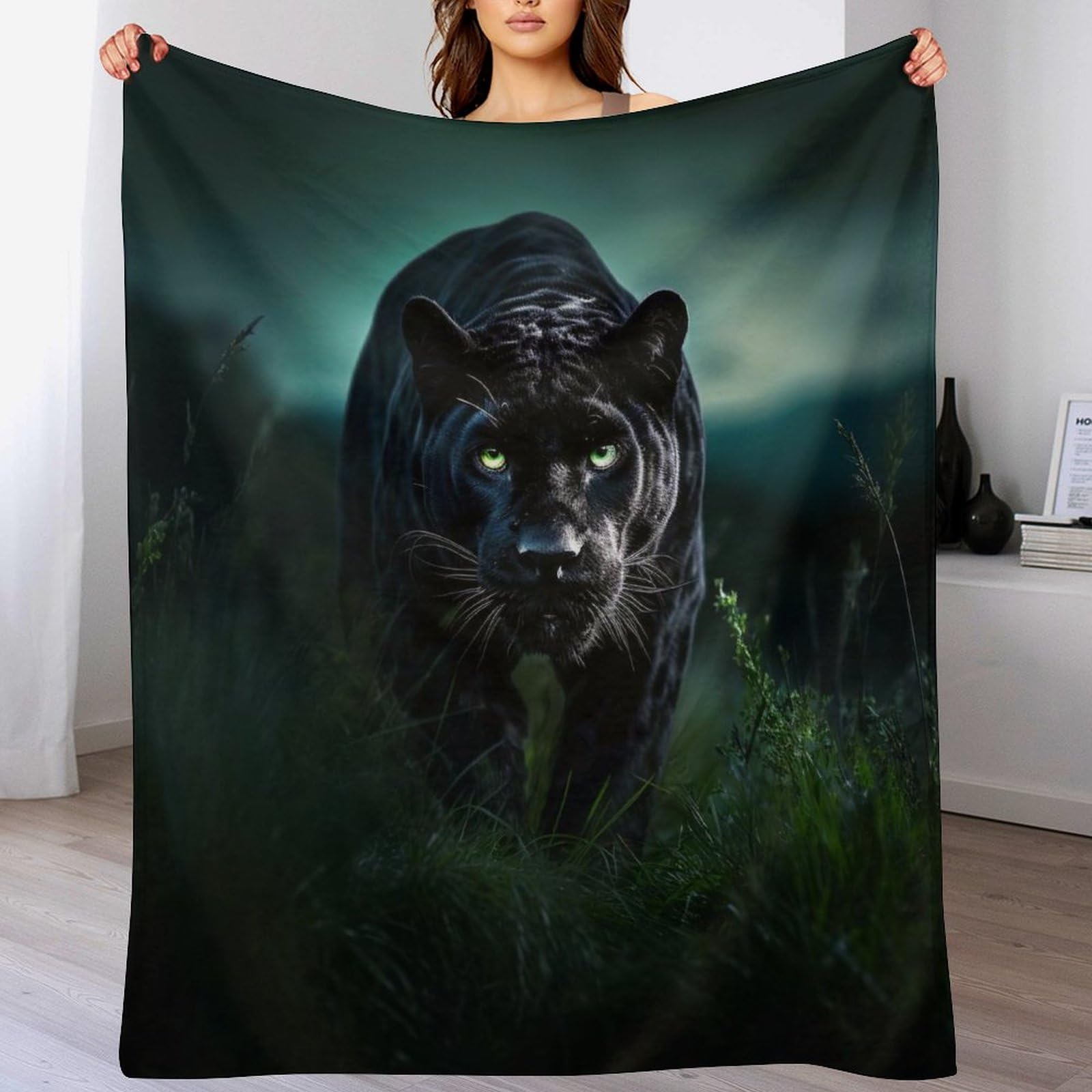 Couverture léopard en flanelle 180x200 cm pour grand canapé et lit de salon