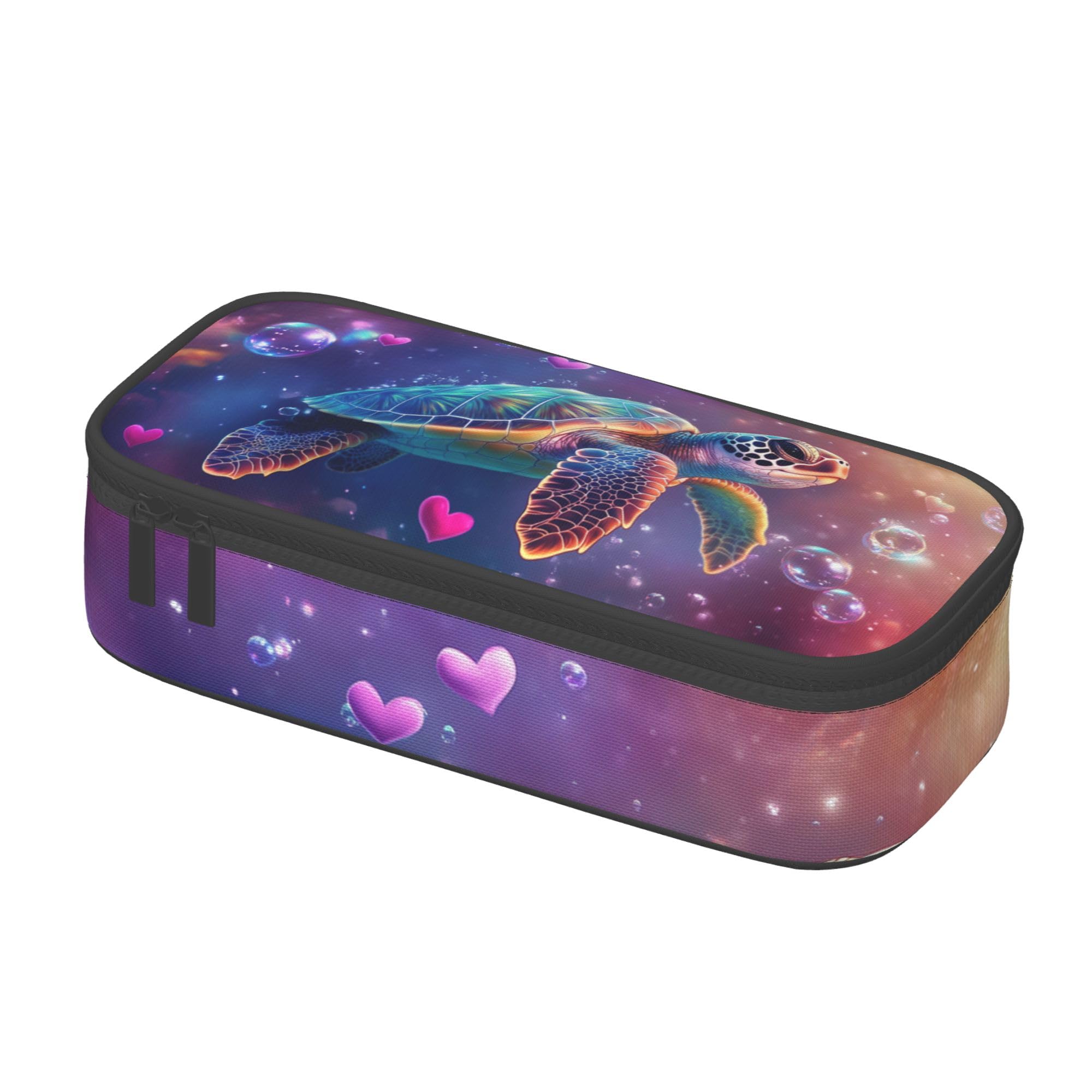 Estuche para lápices de tortuga marina de gran capacidad, estuche estético con cremallera para suministros de oficina, universidad, adultos