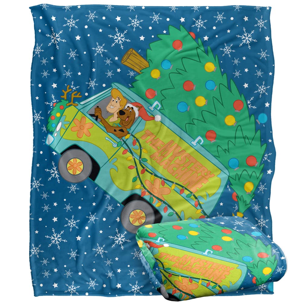 SCOOBY DOO! Blanket, 152 x 127 cm Oh Christmas Tree Van Silky Touch Super Soft Throw Blanket