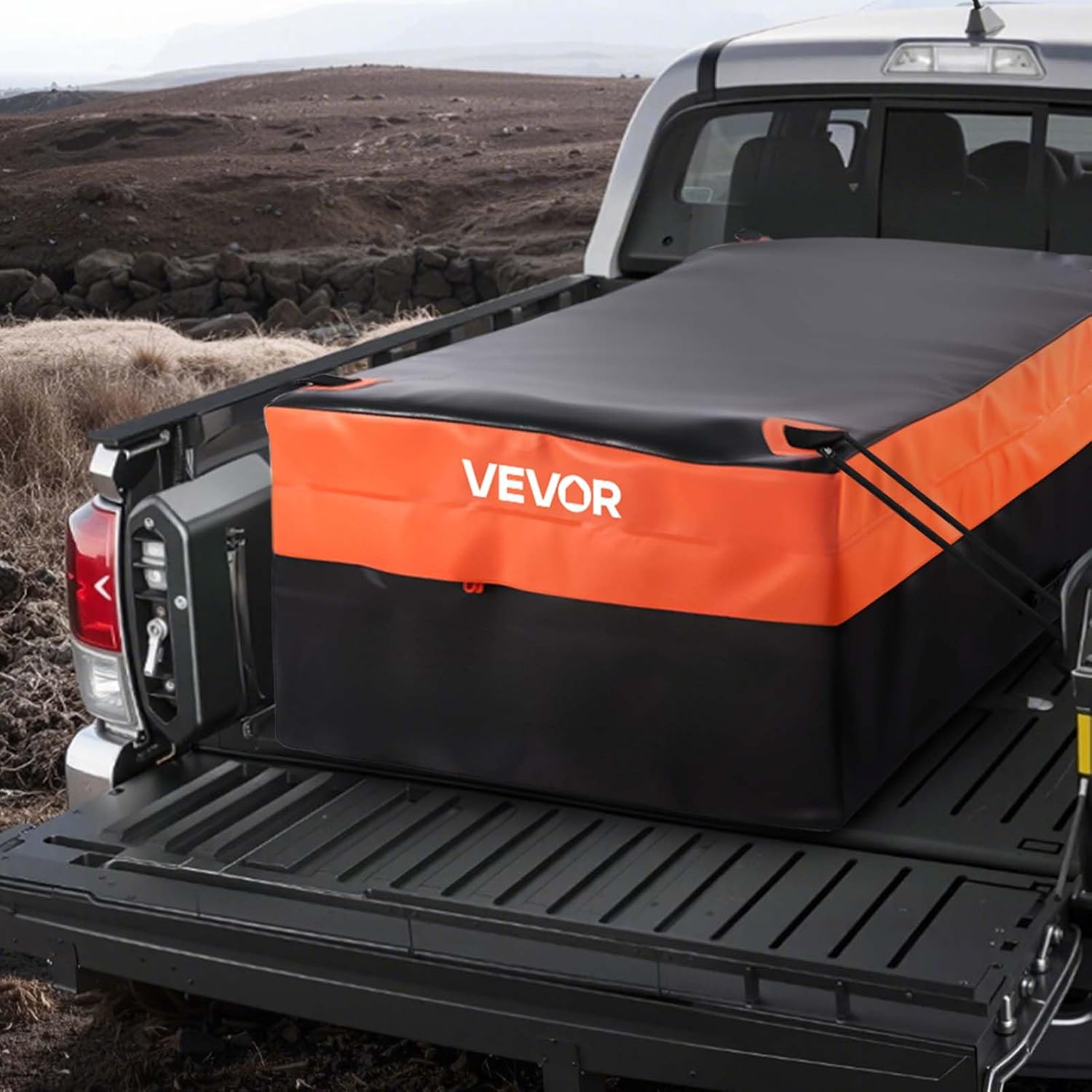 VEVOR Truck Bed Cargo Bag, Waterproof 840D PVC, 51.18 x 40.16 x 21.85 in (26 Cubic Feet), Heavy Duty Cargo Bag for Truck Bed with 4 Bungee Cords with Hooks, Fits a Variety of SUV and Pickup Trucks