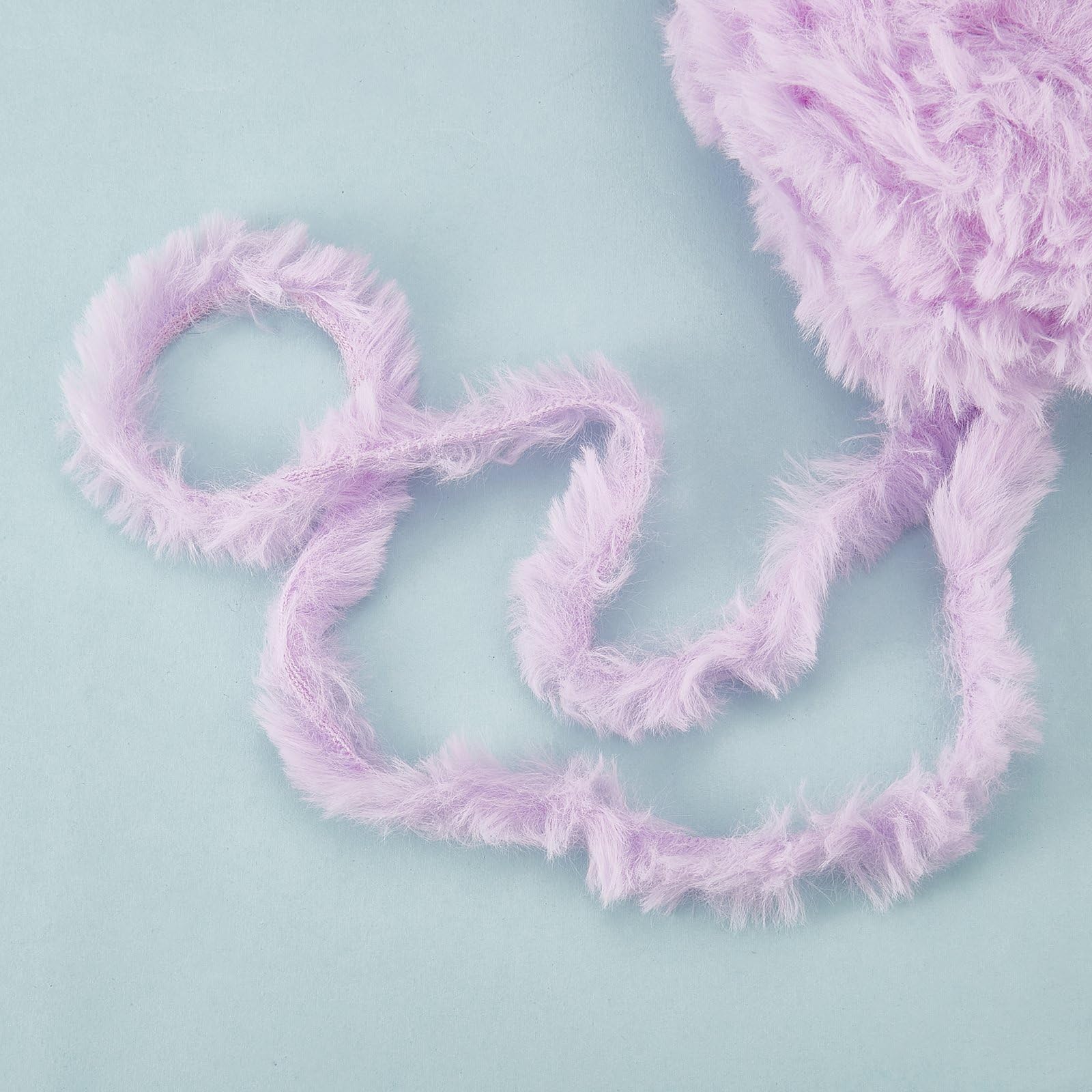 BEEFLYING 2 Roll Super Soft Fur Chunky Fluffy Faux Fur Yarn for Crochet Knit Blanket Rug Clothes - Violet (2×30m, 51g×2) - Image 4