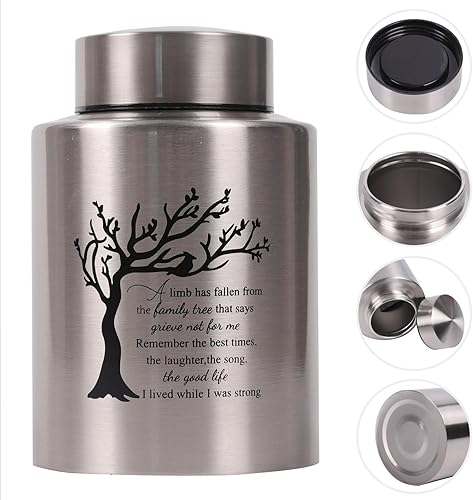 Miniatura 2 de Urnas medianas para cenizas humanas de hasta 60 pulgadas cúbicas de tamaño mediano para cenizas, urnas de cremación para cenizas, de acero