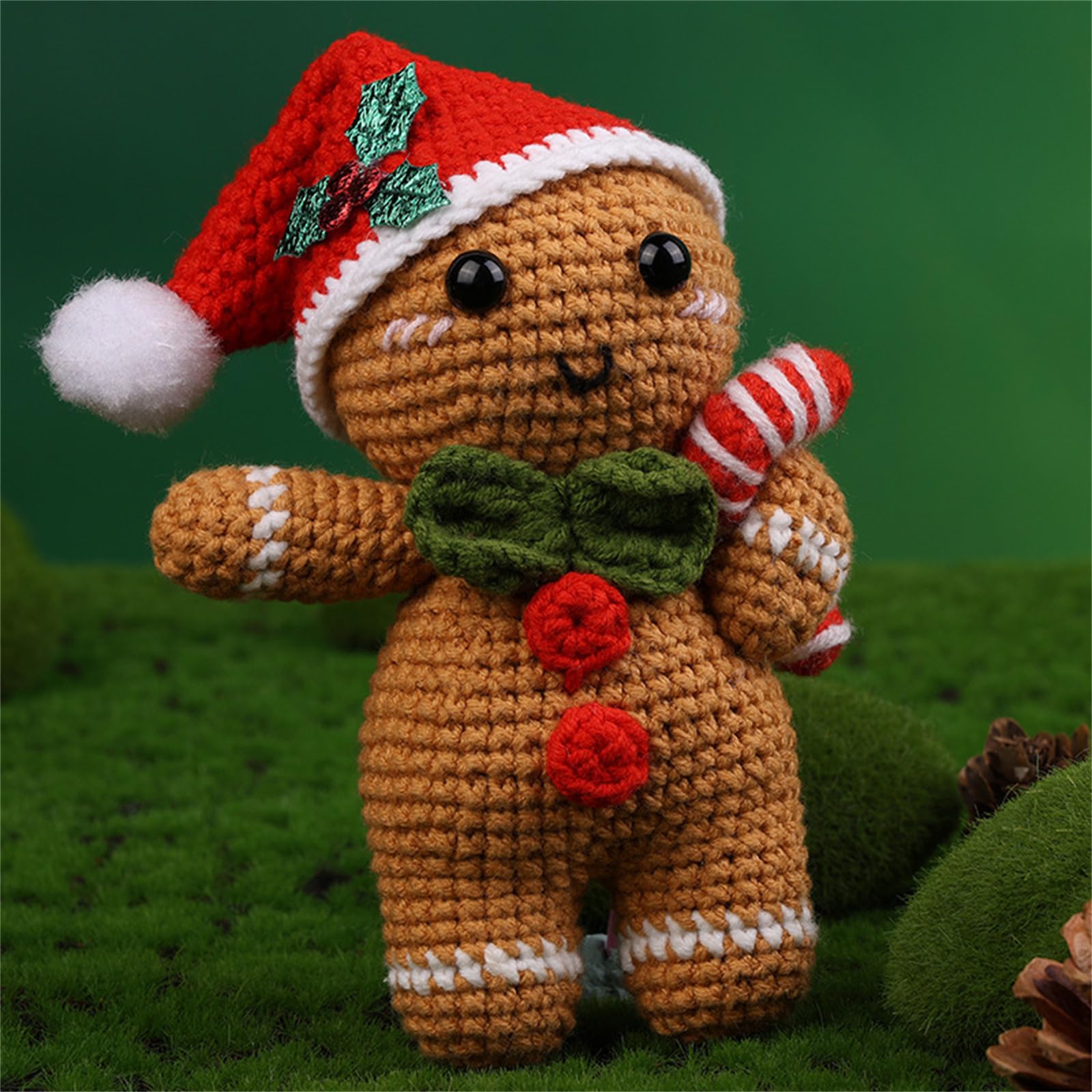 HZGFNBZ Crochet Christmas Tree Kits with Yarn, Hook, Needle, Knitting Marker, Instruction and Accessories for Beginners Pattern Ornaments Tree for Beginners Ornaments