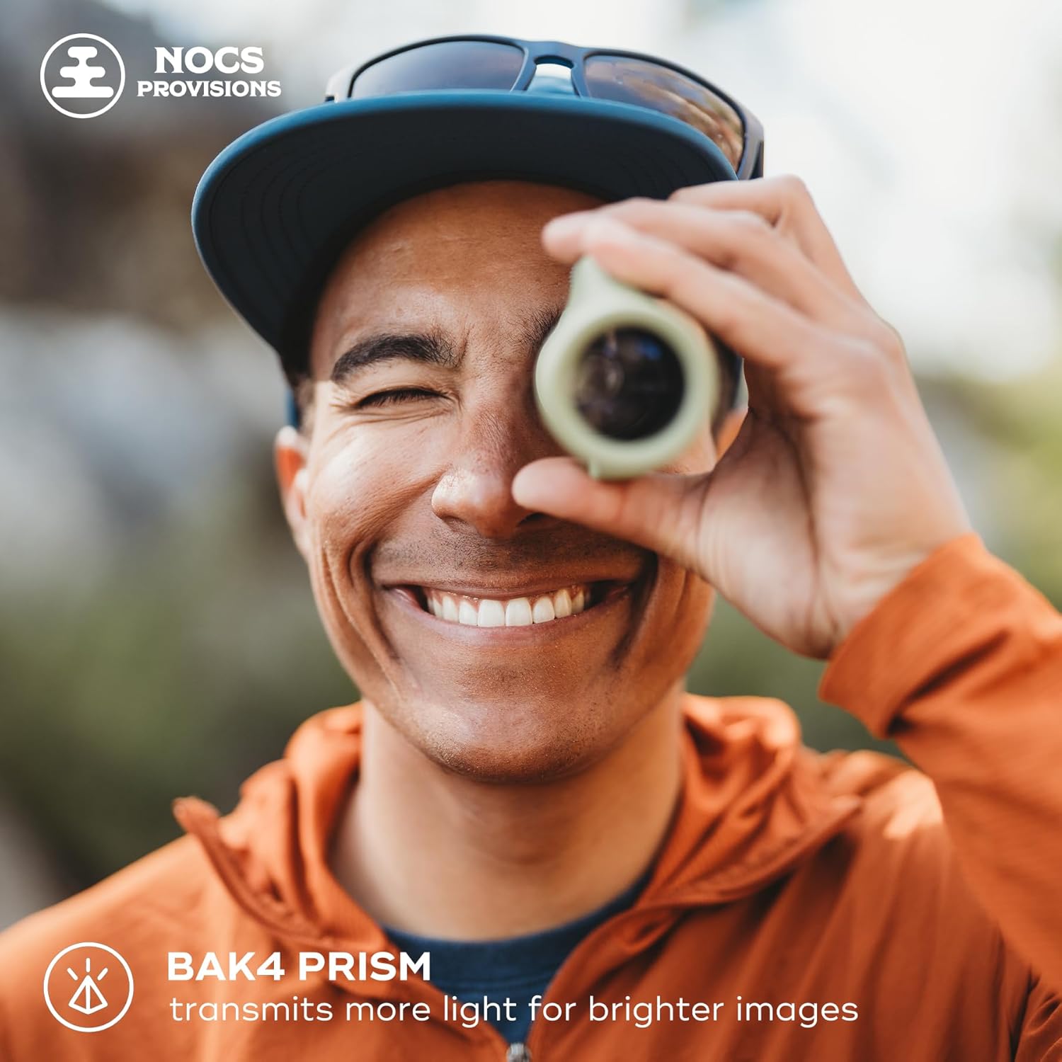 Nocs Provisions Field Tube 10x32 Waterproof Monocular, 10X Magnification Telescope, Bak4 Prism, Wide Field of View for Bird Watching, Backpacking & Wildlife Viewing - Ponderosa Green