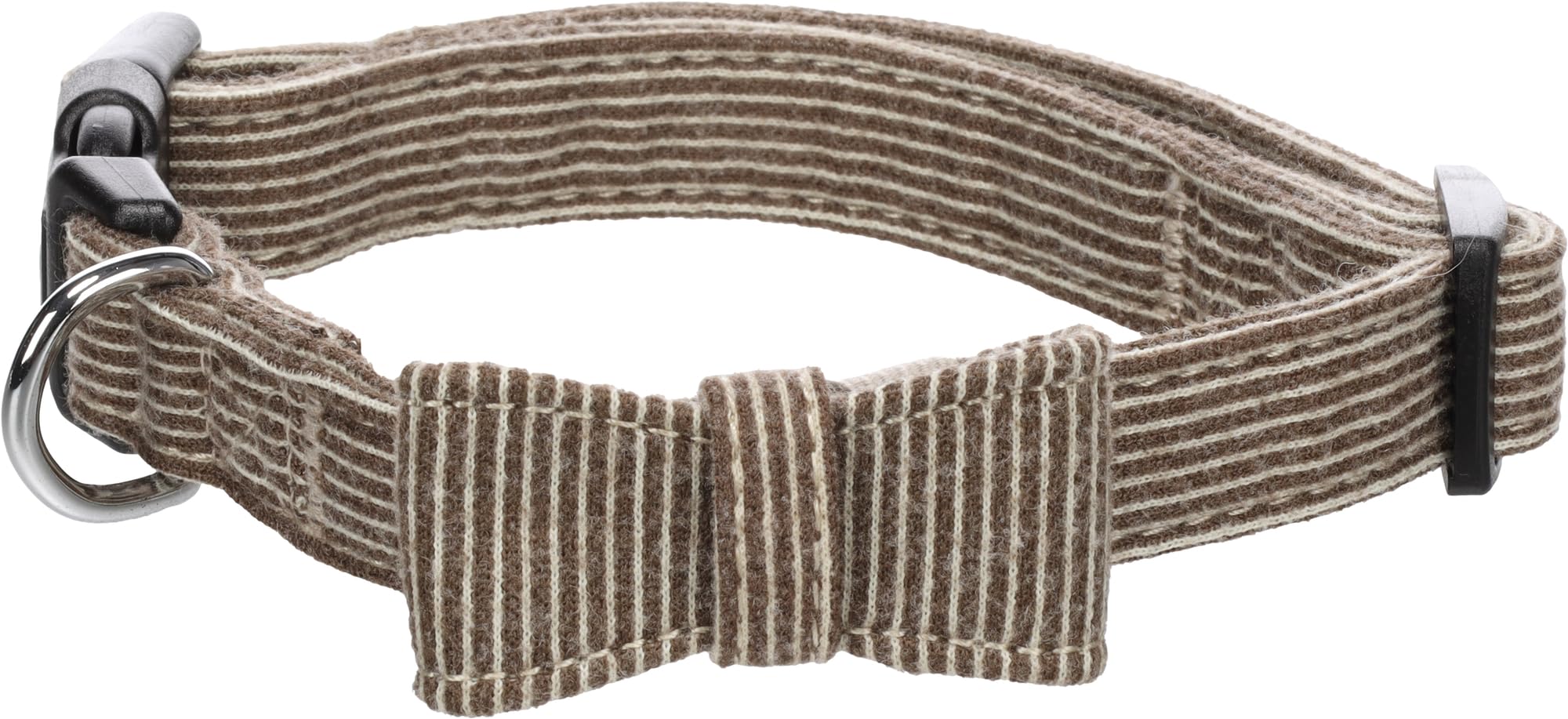 Dog Collar with bow tie Herbert Light brown M 35-50cm 20mm