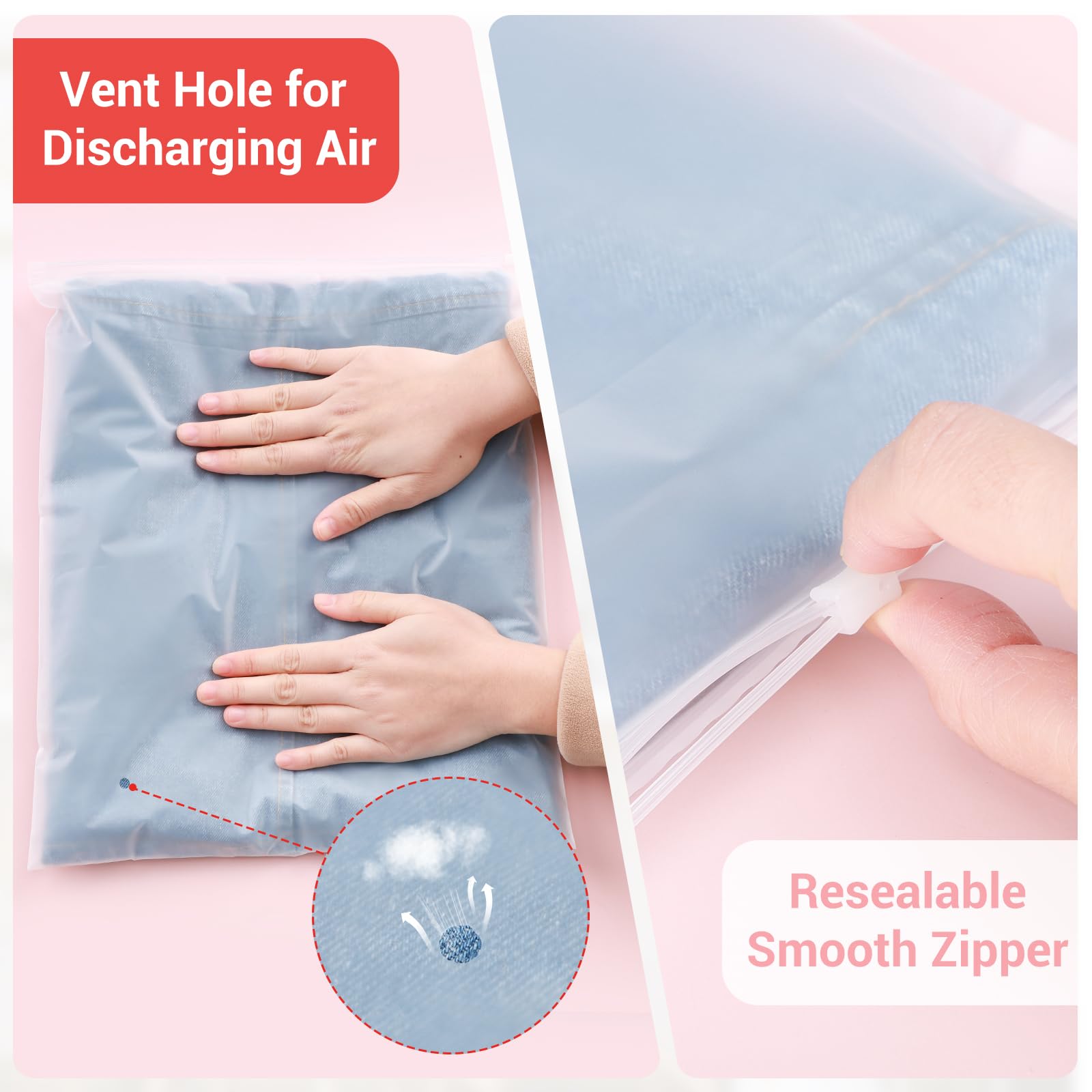 Set 30 Sacchetti Viaggio Con Zip - 5 Taglie Con Etichette Per Organizzare Vestiti E Accessori - Foto 10