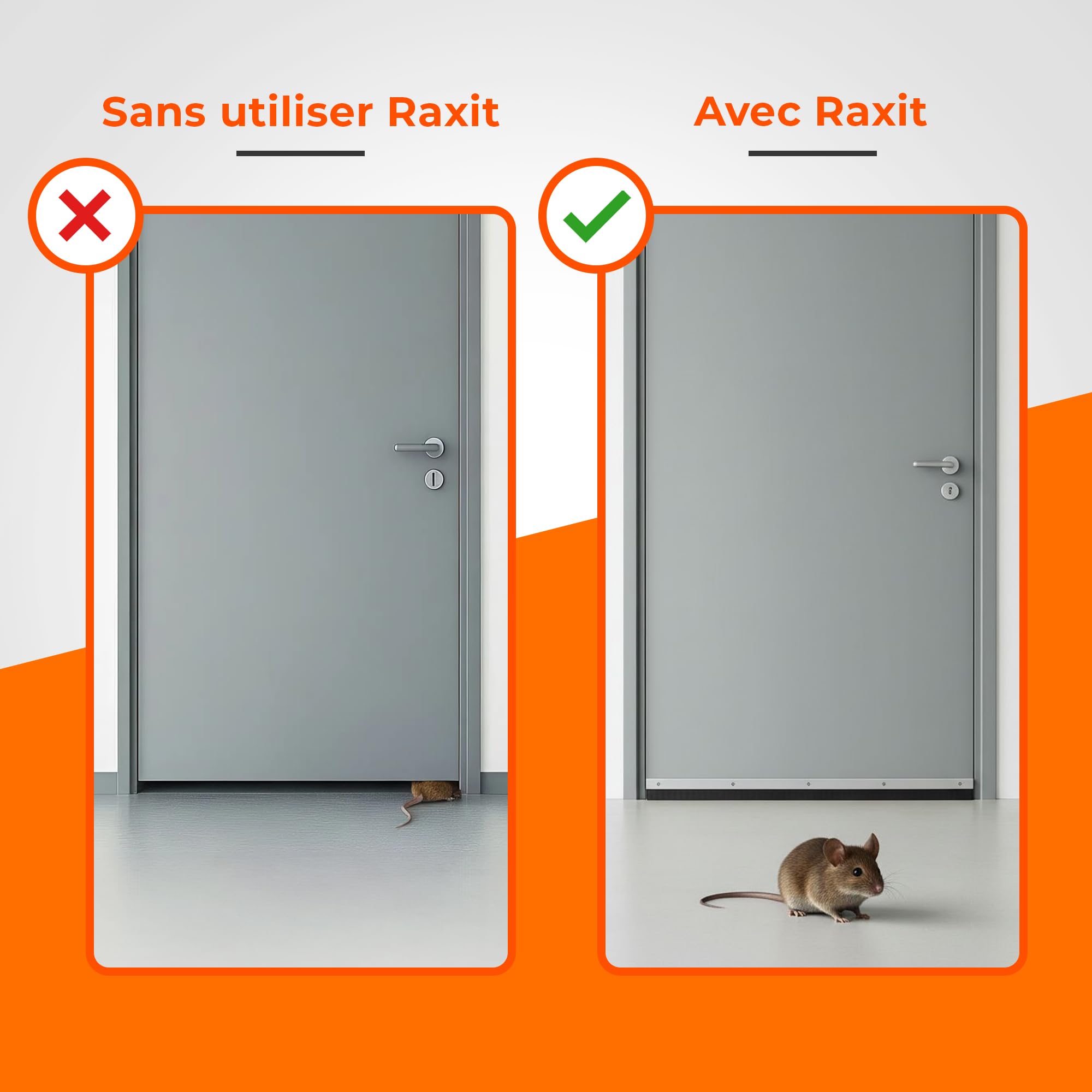 Boudin de Porte 1 m 30 mm Bas de Porte Anti Souris et Rongeurs, Profilé en Aluminium avec Joint Santoprene™ et Renfort en Fil d’Acier Inoxydable, Qualité Professionnelle