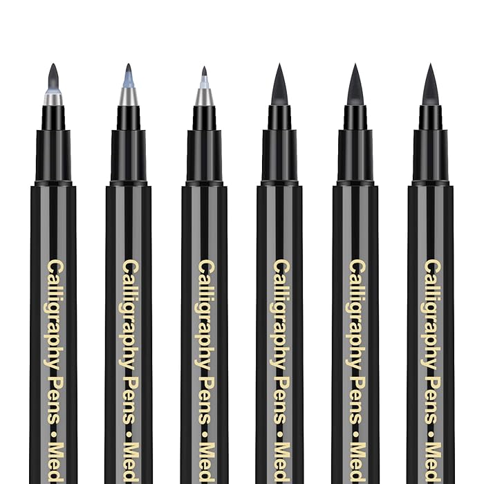 Buy Hand Lettering Pens Art Marker 6 Pack Modern Calligraphy Brush