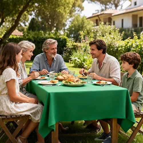 Miniatura 5 de Mantel de plástico desechable, 6 piezas, manteles rectangulares coloridos para cumpleaños, bodas, decoraciones de fiesta de graduación (54 x 72