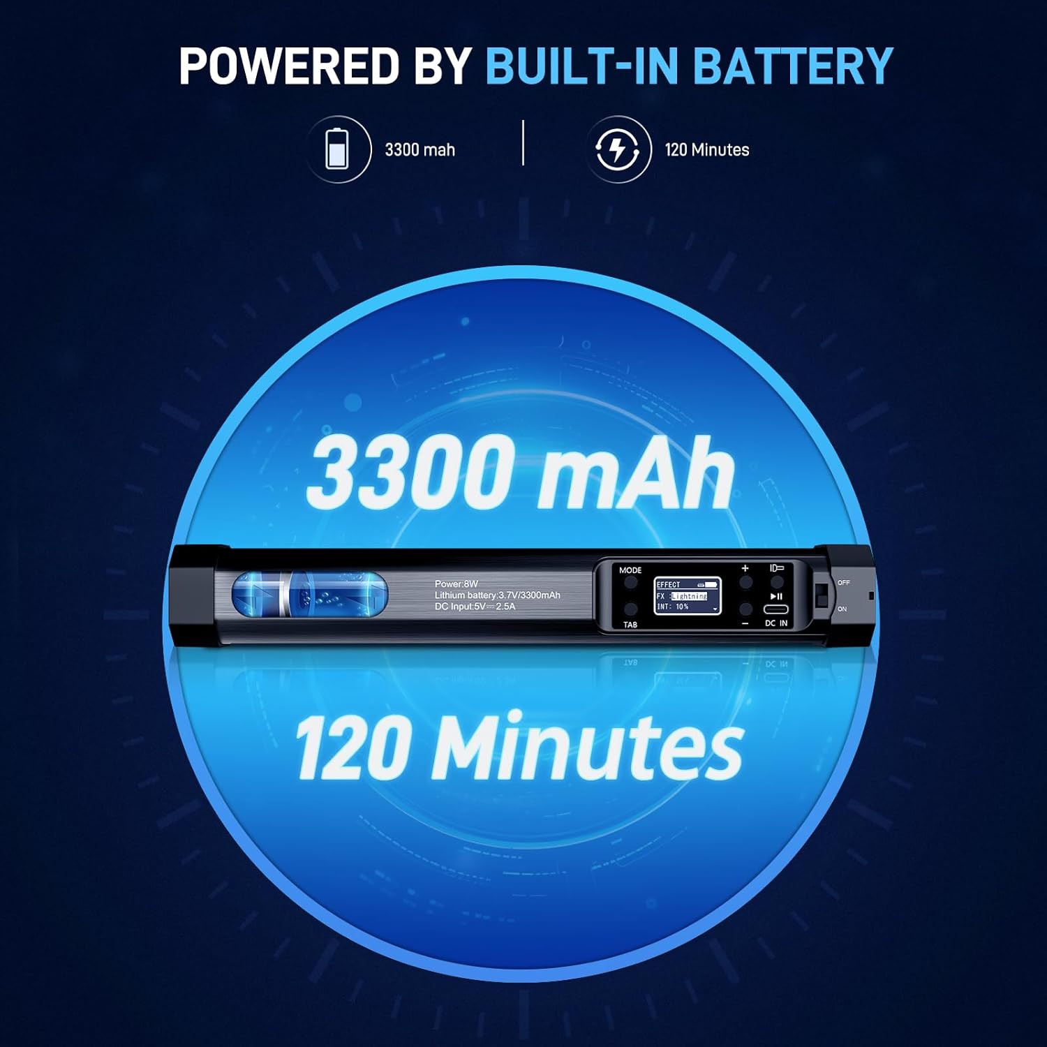 GVM RGB Tube Light with Spotlight, Magnetic Handheld Photography Light, Full-Color LED Stick Light 2000K-10000K CRI97+ Video Light with 3300mAh Built-in Battery, 6 Pixel Effects 12 Lighting Scenes