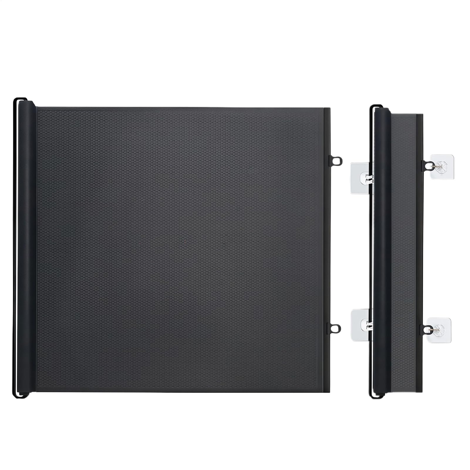 Retractable Stair Gate For Baby, Mesh Baby Gate Dog Gates, Extendable Anti Dog Jumping Screen Stair No Drilling Fence, Sliding Mesh Fence Protective Barrier For Porch Garage Hallways Doorways Stairs