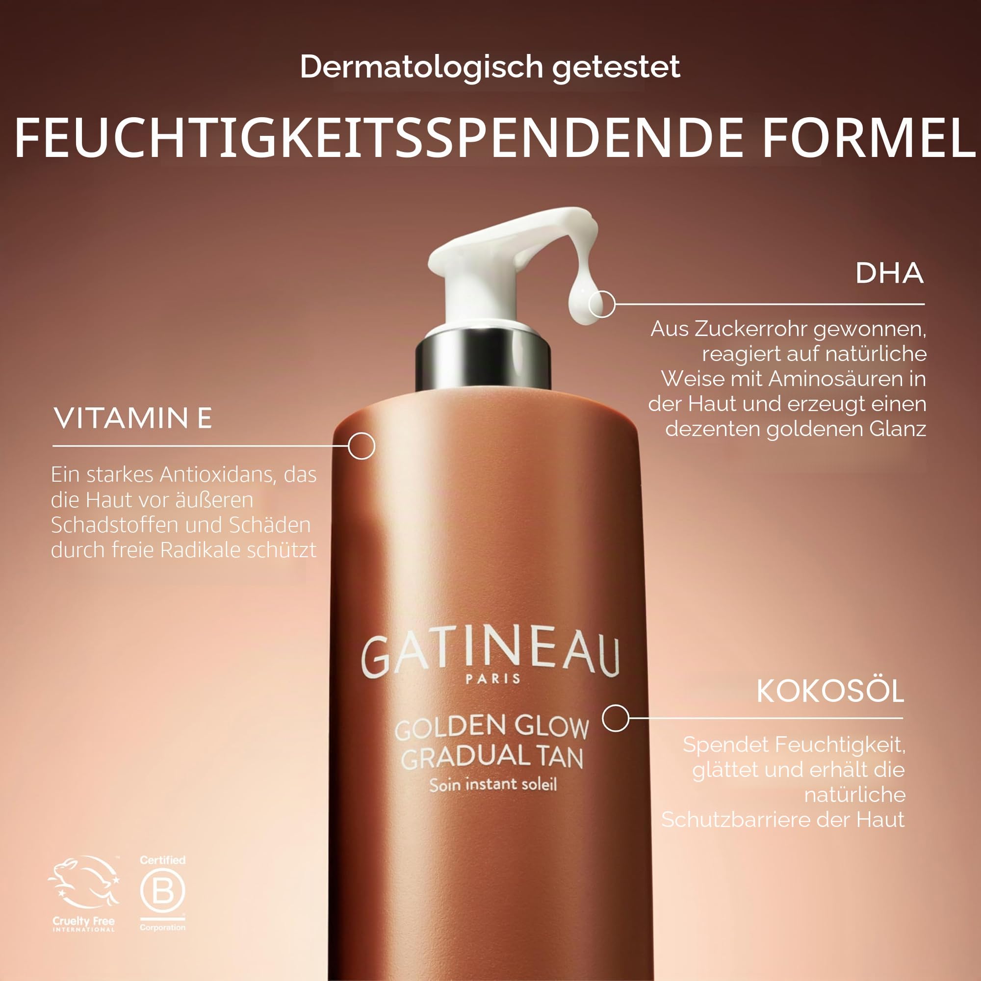 Gatineau Körperpflege Instant Sun Selbstbräuner, 400 ml