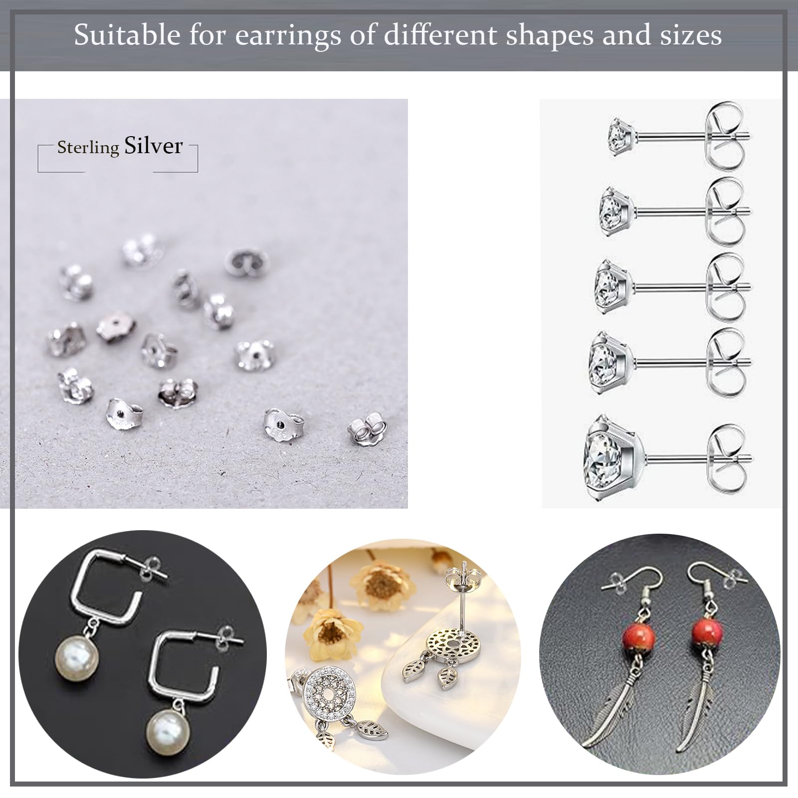 Orecchini a perno in argento Sterling 925 con chiusura a vite di sicurezza per bambine – graziosi e ipoallergenici con chiusura a vite per neonati, bambini e ragazze, Argento sterling Orecchini a perno in argento Sterling 925 con chiusura a vite di sicurezza per bambine – graziosi e ipoallergenici con chiusura a vite per neonati, bambini e ragazze, Argento sterling