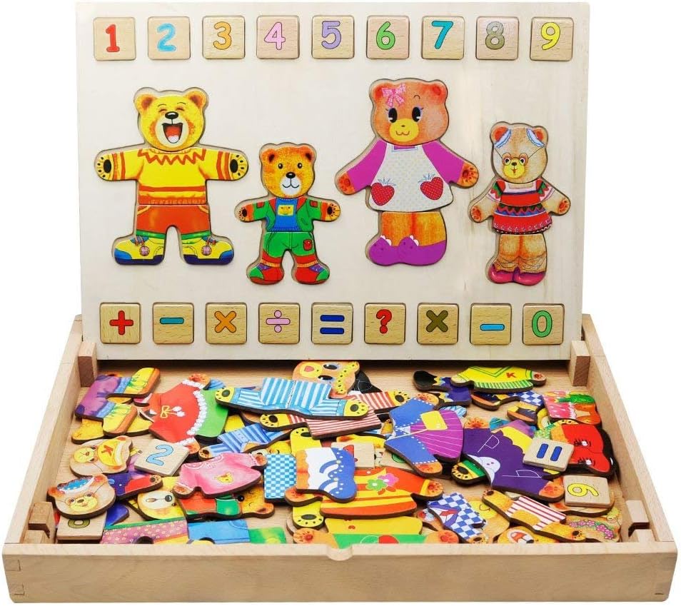Kid's Magnetic Puzzles Learning Kit Education Learning Toys for Children