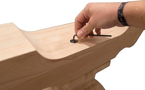 Miniatura 6 de Baron - Base de mesa de caballete individual de madera dura, pedestal de muebles para diseño de mesa de comedor de granja, base de madera sin