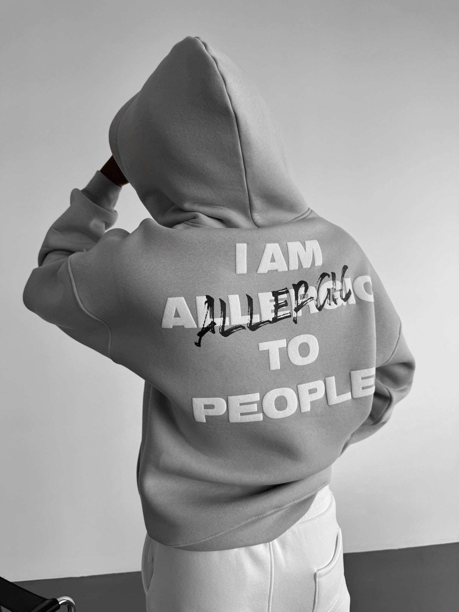 Oversize Allergic Hoodie - Grey