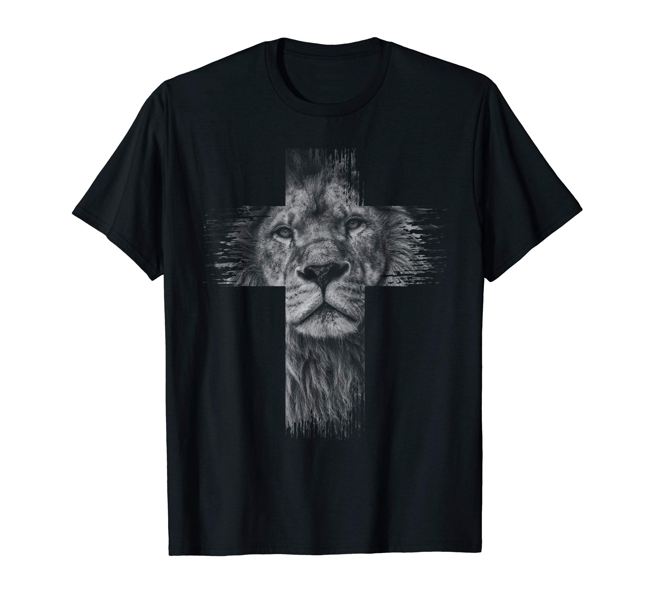 Christian Jesus Lion of Tribe Judah Cross Gift for Men Women T-Shirt