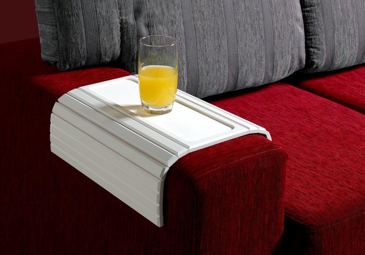 Couchmaid Table Top Solid Wood Sofa Tray/Lap Desk (White) Hand Crafted