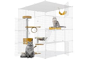 Detachable Metal Indoor Cat Cage for 1-4 Pets