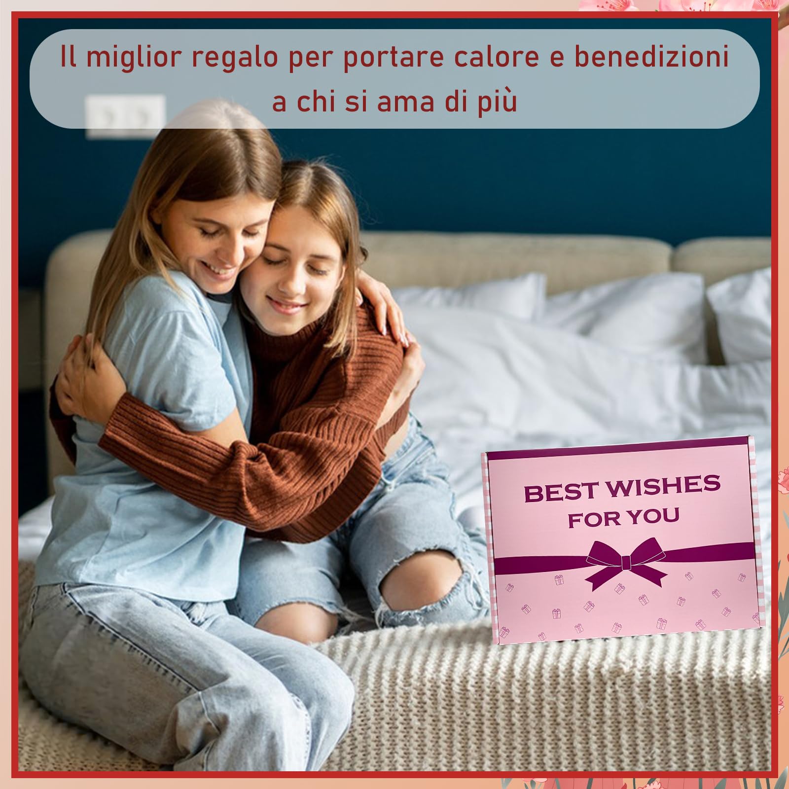 Coperta soffice regalo di compleanno per figlia, 150 x 129,5 cm (italiano)