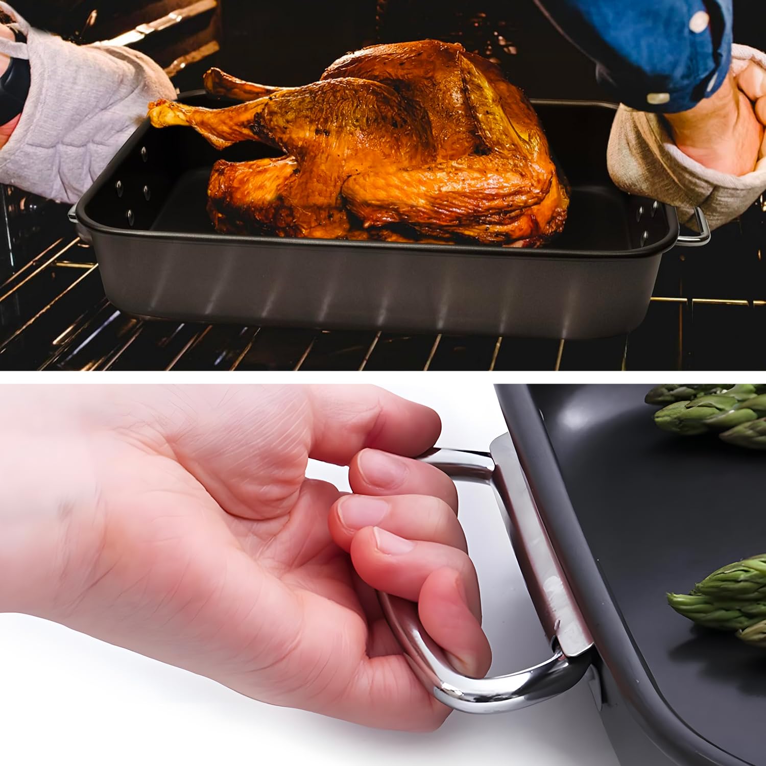 Avilia Set 4 Teglie Antiaderenti in Acciaio al Carbonio 20-25 - 30-35 - Cottura Uniforme Senza Grassi per Pizze e Torte | Made in Italy, Facili da Pulire, Ideali per Famiglie